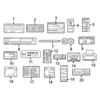 Toyota OE - Information Labels - Labels