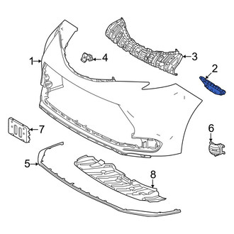 Toyota OE - Front Right Bumper Cover Support Rail