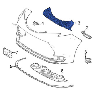 Toyota OE - Front Upper Bumper Cover Support Rail