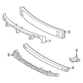 Toyota OE - Front Bumper & Grille - Bumper & Components (Bumper Support), (LE / Limited / Platinum / Woodland Edition / XLE)