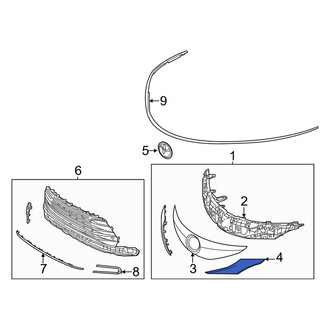 Toyota OE - Front Left Grille Molding
