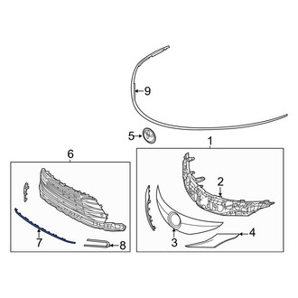 Toyota OE - Front Center Grille Molding