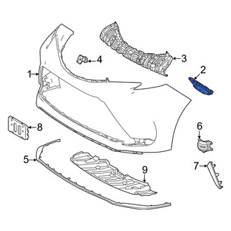 Toyota OE - Front Left Bumper Cover Support Rail