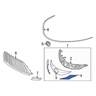 Toyota OE - Front Right Grille Molding
