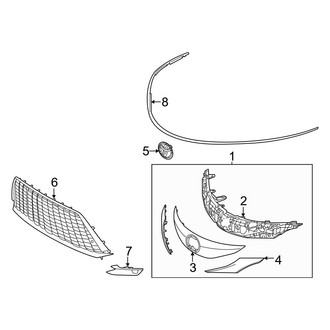 Toyota OE - Front Bumper & Grille - Grille & Components (XSE)