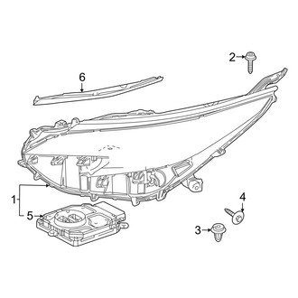 Toyota OE - Front Lamps - Headlamp Components (With Signature Lighting), (Platinum)