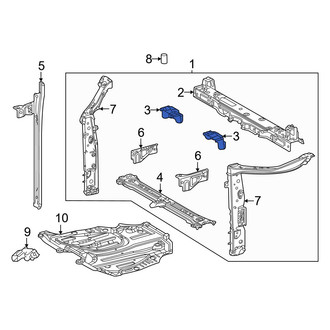 Toyota OE - Left Radiator Support Tie Bar Brace