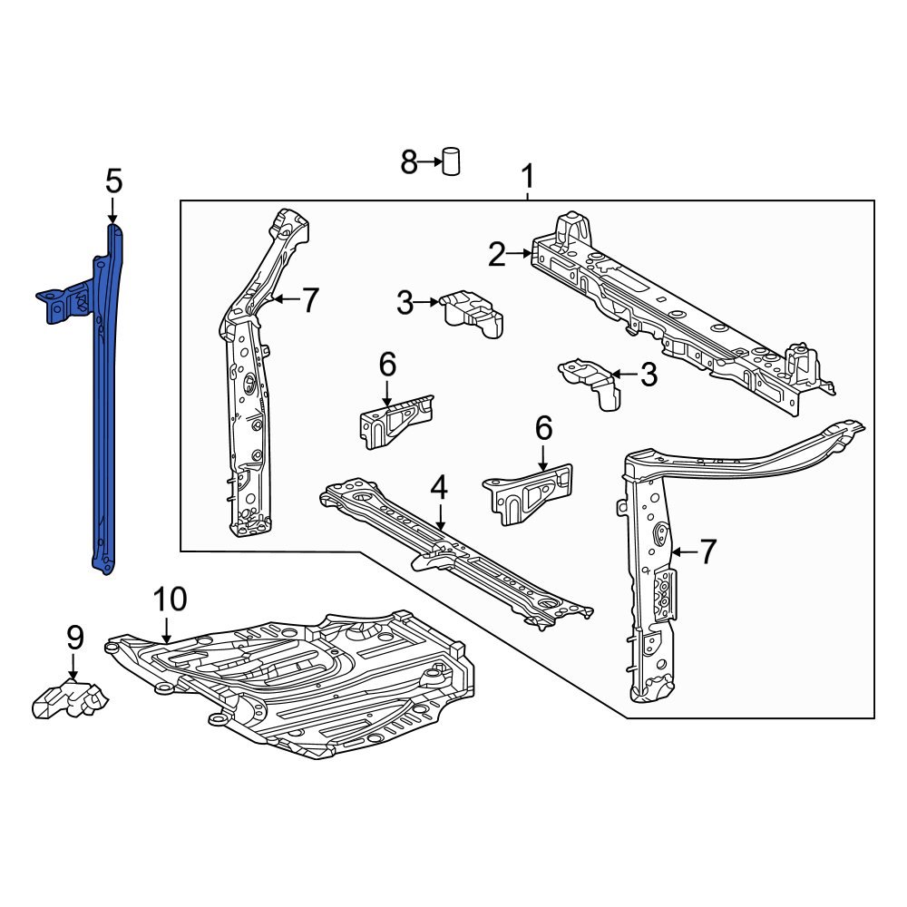 Toyota OE 5320808040 - Front Hood Latch Support
