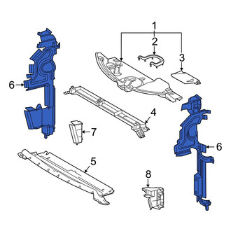 Toyota OE - Front Right Radiator Support Air Deflector