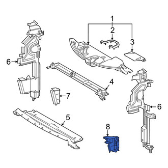 Toyota OE - Front Left Radiator Support Air Deflector Bracket