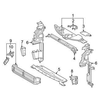 Toyota OE - Radiator Support - Splash Shields (With Shutter)