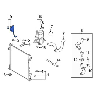 Toyota OE - Engine Coolant Reservoir Hose