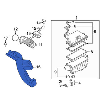 Toyota OE - Front Engine Air Intake Hose