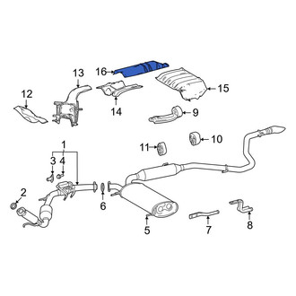 Toyota OE - Rear Right Floor Pan Heat Shield