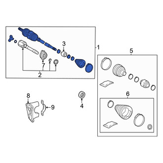 Toyota OE - Front Right CV Axle Assembly