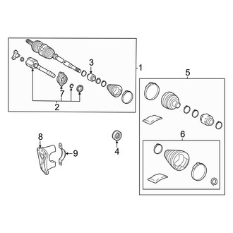 Toyota OE - Front Suspension - Drive Axles (Right Side)