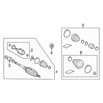 Toyota OE - Front Suspension - Drive Axles (Left Side)