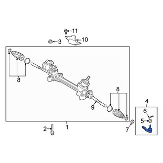 Toyota OE - Left Outer Steering Tie Rod End