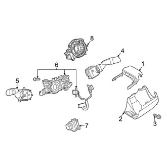 Toyota OE - Steering Column - Shroud, Switches & Levers (Manual Tilt)