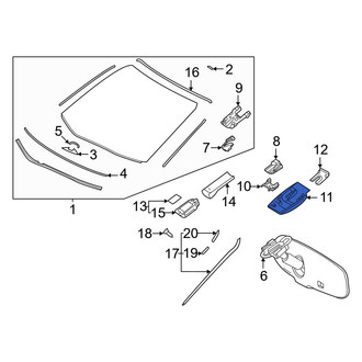 Toyota OE - Front Interior Rear View Mirror Cover