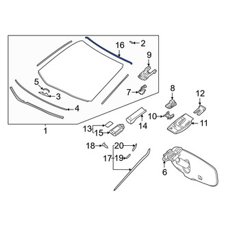 Toyota OE - Front Upper Windshield Molding