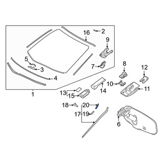 Toyota OE - Windshield Molding Clip