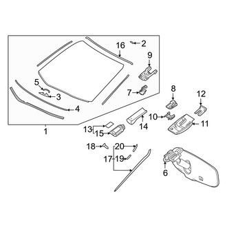Toyota OE - Windshield - Glass