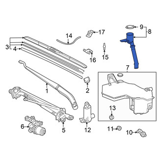 Toyota OE - Front Washer Fluid Reservoir Filler Pipe
