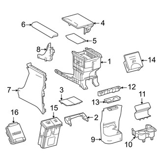 Toyota OE - Center Console (Rear Section)