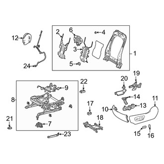 Toyota OE - Seats & Tracks - Driver Seat Components (Frame & Track Components)