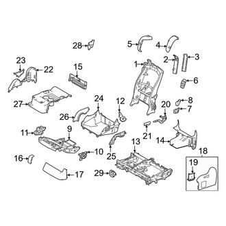 Toyota OE - Seats & Tracks - Second Row Seats (8 Passenger, Frame & Trim, Left Side)