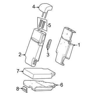 Toyota OE - Seats & Tracks - Second Row Seats (8 Passenger, Center Covers & Pads), (LE / XLE)