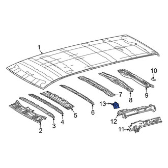 Toyota OE - Left Roof Side Rail Reinforcement Bracket