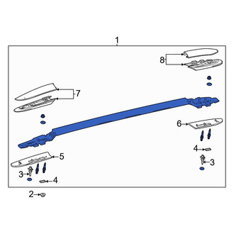 Toyota OE - Left Roof Luggage Carrier Side Rail