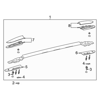Toyota OE - Roof - Luggage Carrier (W/O Sunroof), (LE)
