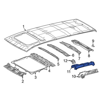 Toyota OE - Left Roof Side Rail Reinforcement
