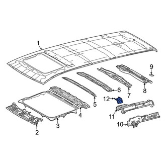 Toyota OE - Left Roof Side Rail Reinforcement Bracket