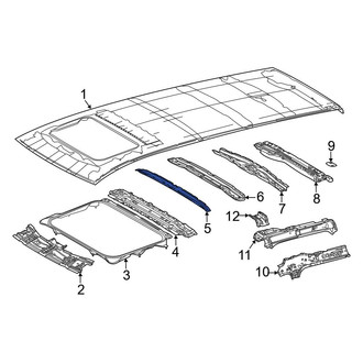 Toyota OE - Center Front Roof Panel Reinforcement
