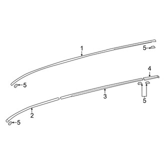Toyota OE - Roof - Exterior Trim (With Sunroof)