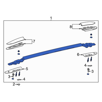 Toyota OE - Left Roof Luggage Carrier Side Rail