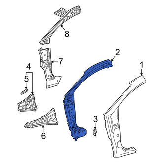Toyota OE - Left Outer Body A-Pillar Reinforcement
