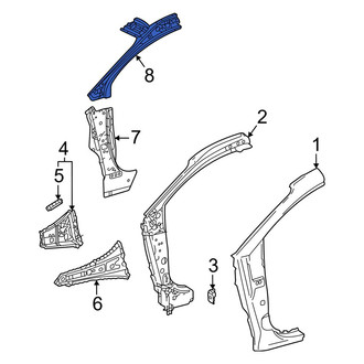Toyota OE - Left Inner Body A-Pillar Reinforcement