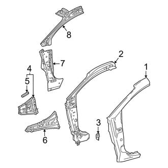 Toyota OE - Pillars, Rocker & Floor - Hinge Pillar