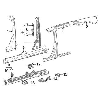 Toyota OE - Pillars, Rocker & Floor - Center Pillar & Rocker