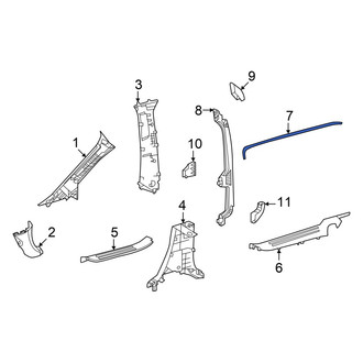 Toyota OE - Rear Right Roof Panel Weatherstrip