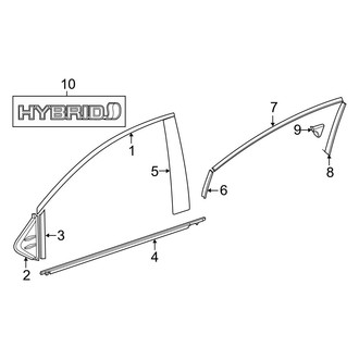 Toyota OE - Front Door - Exterior Trim