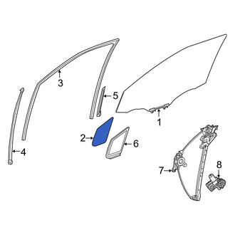 Toyota OE - Front Left Vent Window Assembly