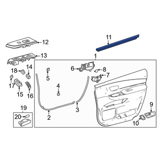 Toyota OE - Front Left Door Belt Molding
