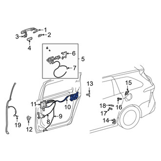 Toyota OE - Rear Right Sliding Door Latch
