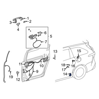Toyota OE - Rear Right Lower Sliding Door Striker